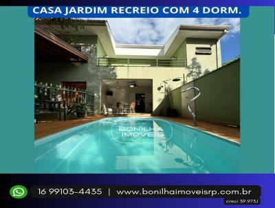Casa para Venda, em Ribeiro Preto, bairro Jardim Recreio, 4 dormitrios, 3 banheiros, 1 sute, 5 vagas
