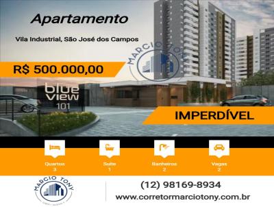 Apartamento para Venda, em So Jos dos Campos, bairro Vila Industrial, 3 dormitrios, 2 banheiros, 1 sute, 2 vagas