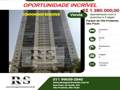 Apartamento 3 dormitrios para Venda, em So Paulo, bairro Parque da Vila Prudente, 3 dormitrios, 3 banheiros, 1 sute, 2 vagas