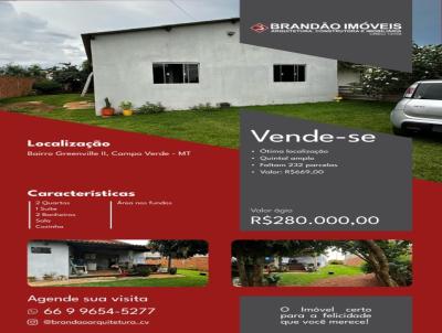 Casa para Venda, em , bairro Greenville, 3 dormitrios, 2 banheiros, 1 sute