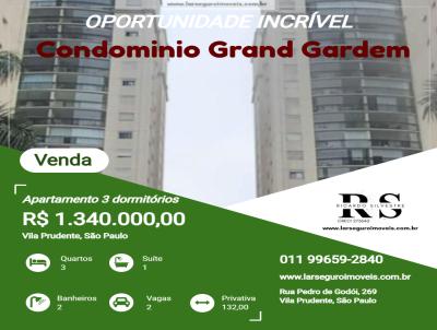 Apartamento 3 dormitrios para Venda, em So Paulo, bairro Vila Prudente, 3 dormitrios, 2 banheiros, 1 sute, 2 vagas