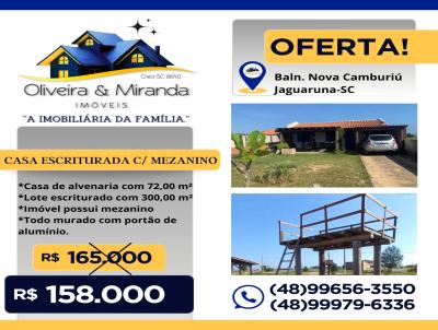 Casa para Venda, em Jaguaruna, bairro BALNERIO NOVA CAMBORI, 2 dormitrios, 1 banheiro, 1 vaga