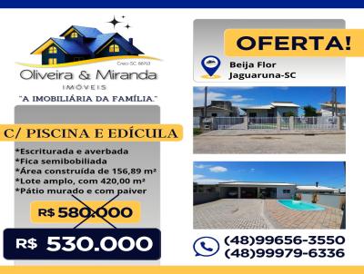 Casa para Venda, em Jaguaruna, bairro BEIJA FLOR, 3 dormitrios, 2 banheiros, 2 vagas