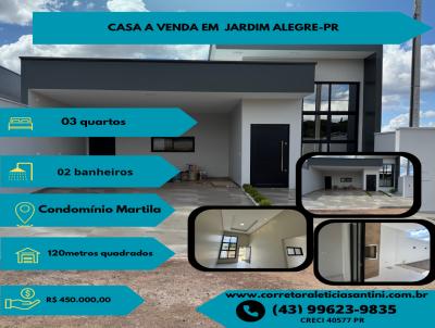Casa para Venda, em Jardim Alegre, bairro Condomnio Martila, 3 dormitrios, 2 banheiros, 1 sute, 2 vagas