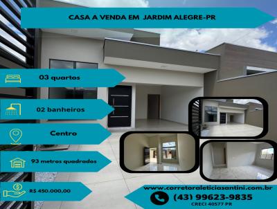 Casa para Venda, em Jardim Alegre, bairro centro, 3 dormitrios, 2 banheiros, 1 sute, 2 vagas