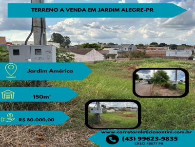 Terreno para Venda, em Jardim Alegre, bairro Jardim America