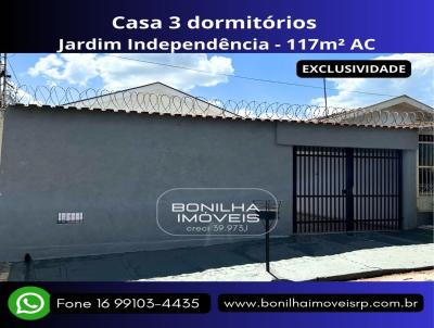 Casa para Venda, em Ribeiro Preto, bairro Independncia, 3 dormitrios, 2 banheiros, 1 vaga