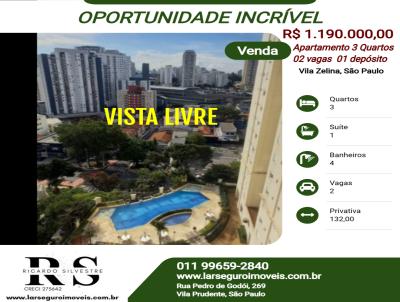Apartamento 3 Quartos para Venda, em So Paulo, bairro Vila Zelina, 3 dormitrios, 4 banheiros, 1 sute, 2 vagas