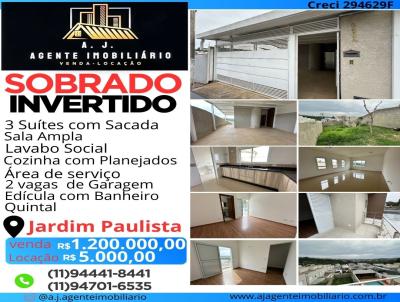 Sobrado para Venda, em Atibaia, bairro Jardim Paulista, 1 banheiro, 3 sutes, 2 vagas