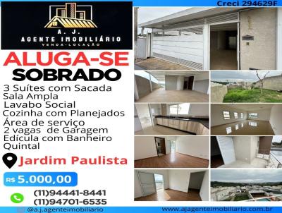 Sobrado para Locao, em Atibaia, bairro Jardim Paulista, 1 banheiro, 3 sutes, 2 vagas