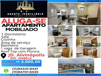 Apartamento para Locao, em Atibaia, bairro Jardim Alvinpolis, 1 dormitrio, 1 banheiro, 1 vaga