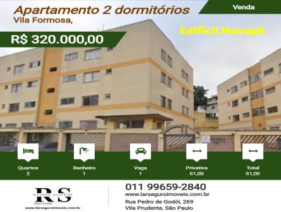 Apartamento 2 dormitrios para Venda, em , bairro Vila Formosa, 2 dormitrios, 1 banheiro, 1 vaga