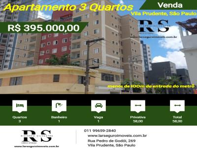 Apartamento 3 Quartos para Venda, em So Paulo, bairro Parque da Vila Prudente, 3 dormitrios, 1 banheiro, 1 vaga
