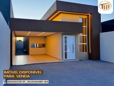 Casa para Venda, em Guanambi, bairro RENASCER 1, 3 dormitrios, 2 banheiros, 1 sute, 3 vagas