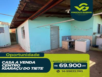 Casa para Venda, em Igarau do Tiet, bairro Centro, 1 dormitrio, 1 banheiro