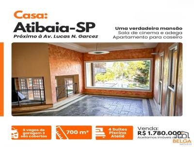 Casa para Venda, em Atibaia, bairro Vila Petrpolis, 5 banheiros, 4 sutes, 6 vagas