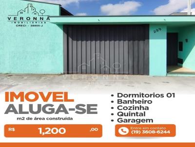 Casa para Locao, em So Jos do Rio Pardo, bairro Joo de Souza, 1 dormitrio, 1 sute, 1 vaga