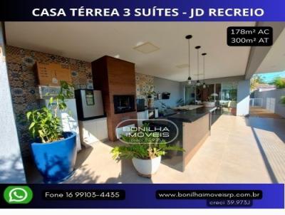 Casa para Venda, em Ribeiro Preto, bairro Jardim Recreio, 3 dormitrios, 4 banheiros, 3 sutes, 4 vagas