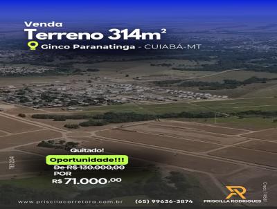 Terreno para Venda, em Cuiab, bairro Ginco Paranatinga