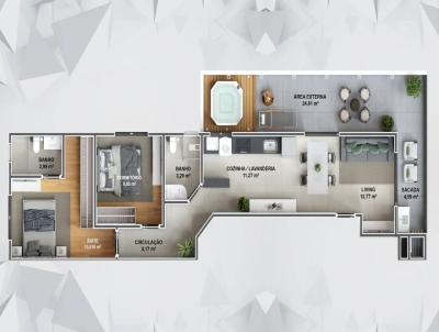 Apartamento para Venda, em Cambori, bairro Tabuleiro, 2 dormitrios, 2 banheiros, 1 sute, 1 vaga