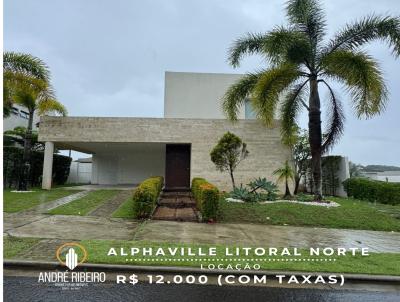 Casa em Condomínio para Locação, em Camaçari, bairro Alphaville (Abrantes), 4 dormitórios, 5 banheiros, 4 suítes, 4 vagas