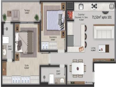 Apartamento para Venda, em Balnerio Cambori, bairro Naes, 2 dormitrios, 2 banheiros, 1 sute, 1 vaga
