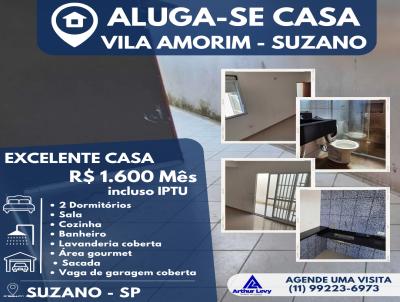 Casas 2 Quartos para Locao, em Suzano, bairro Vila Amorim, 2 dormitrios, 2 banheiros, 1 vaga