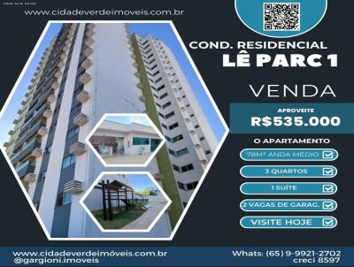 Apartamento para Venda, em Cuiab, bairro Alvorada, 3 dormitrios, 2 banheiros, 1 sute, 2 vagas