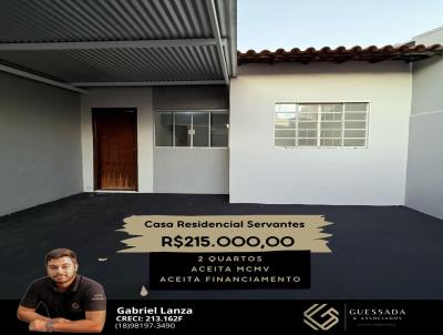 Casa para Venda, em Presidente Prudente, bairro Parque Residencial Servantes, 2 dormitrios, 1 banheiro, 1 vaga