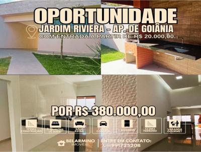 Casa para Venda, em Aparecida de Goinia, bairro Jardim Riviera, 3 dormitrios, 2 banheiros, 1 sute, 1 vaga