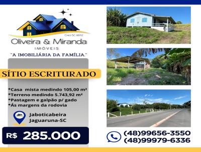 Stio / Chcara para Venda, em Jaguaruna, bairro JABOTICABEIRA, 3 dormitrios, 1 banheiro, 2 vagas