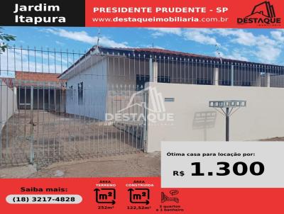Casa para Locao, em Presidente Prudente, bairro Jardim Itapura, 3 dormitrios, 1 banheiro, 3 vagas