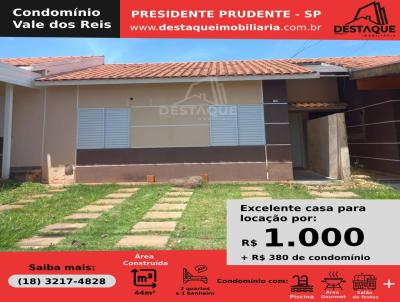 Casa para Locao, em Presidente Prudente, bairro Jardim Vale do Sol, 2 dormitrios, 1 banheiro