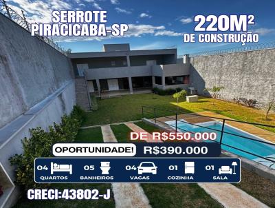 Chcara para Venda, em Piracicaba, bairro Serrote, 4 dormitrios, 5 banheiros, 2 sutes, 4 vagas