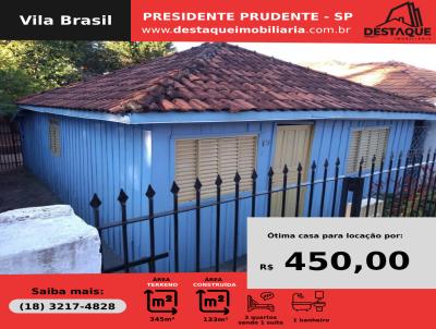 Casa para Locao, em Presidente Prudente, bairro Vila Brasil, 3 dormitrios, 1 banheiro