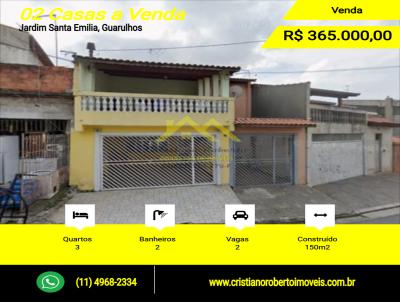 Casa para Venda, em Guarulhos, bairro Jardim Santa Emilia, 3 dormitrios, 2 banheiros, 2 vagas