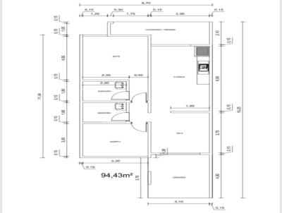 Casa para Venda, em Ji-Paran, bairro Cidade Jardim, 2 dormitrios, 2 banheiros, 1 sute