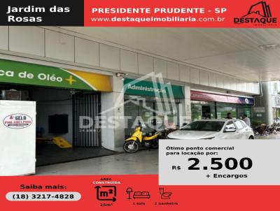 Ponto Comercial para Locao, em Presidente Prudente, bairro Jardim das Rosas, 1 dormitrio, 2 banheiros, 1 vaga