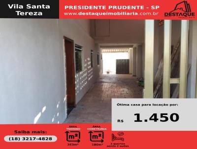 Casa para Locao, em Presidente Prudente, bairro Vila Santa Tereza, 3 dormitrios, 3 banheiros, 2 sutes, 2 vagas