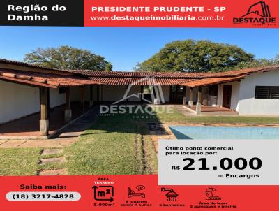 Ponto Comercial para Locao, em Presidente Prudente, bairro Damha IV, 6 dormitrios, 6 banheiros, 4 sutes