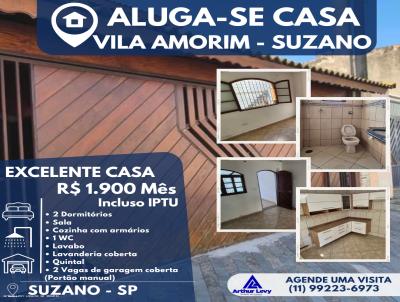 Casa para Locao, em Suzano, bairro Vila Amorim, 2 dormitrios, 2 banheiros, 2 vagas