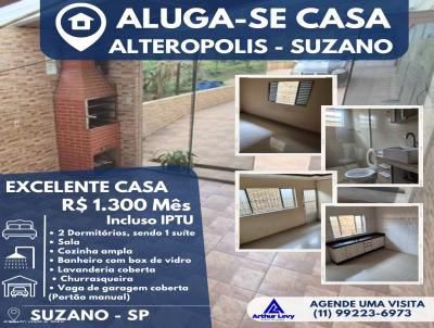 Casa para Locação, em Suzano, bairro Jardim Alterópolis, 2 dormitórios, 2 banheiros, 2 vagas