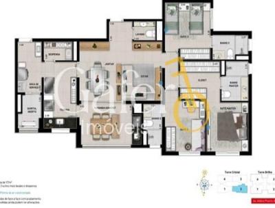Apartamento para Venda, em So Bernardo do Campo, bairro Centro, 3 dormitrios, 4 banheiros, 3 sutes, 2 vagas