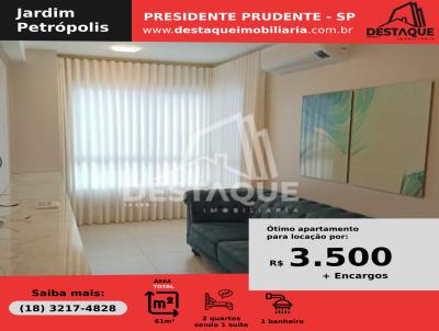 Apartamento para Locação, em Presidente Prudente, bairro Jardim Petrópolis, 2 dormitórios, 1 banheiro, 1 suíte