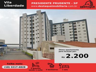 Apartamento para Locao, em Presidente Prudente, bairro Vila Liberdade, 3 dormitrios, 3 banheiros, 1 sute, 2 vagas