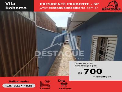Edcula para Locao, em Presidente Prudente, bairro Vila Roberto, 1 dormitrio, 1 banheiro, 1 sute