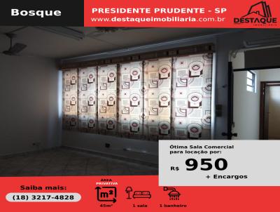 Sala Comercial para Locao, em Presidente Prudente, bairro Bosque, 1 banheiro