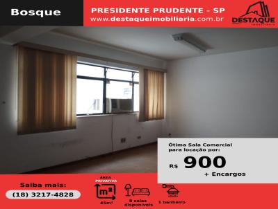 Sala Comercial para Locao, em Presidente Prudente, bairro Bosque, 1 banheiro