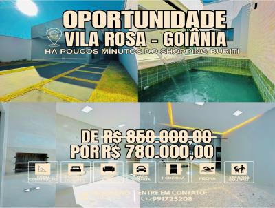 Casa para Venda, em Goiânia, bairro Vila Rosa, 3 dormitórios, 4 banheiros, 3 suítes, 2 vagas