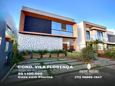 Casa em Condomnio para Venda, em Camaari, bairro Nova Abrantes (Abrantes), 4 dormitrios, 4 banheiros, 3 sutes, 2 vagas
